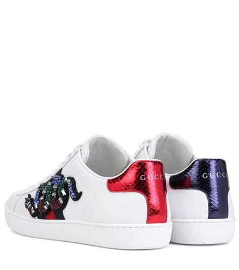 gucci crystal snake sneakers